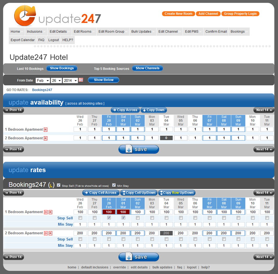 Update247 | Product Features – Hotel & Accommodation Booking Channel